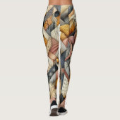 Leggings Dessin Pastel Design Abstrait (Dos)