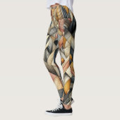 Leggings Dessin Pastel Design Abstrait (Gauche)