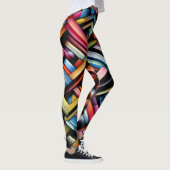 Leggings Dessin pastel Dimensional géométrique Abstrait (Droite)