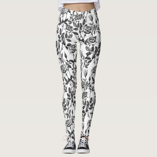 Leggings dessin rose (Devant)