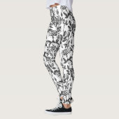 Leggings dessin rose (Gauche)