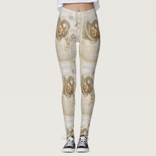 Leggings Dessins de foetus de da Vinci
