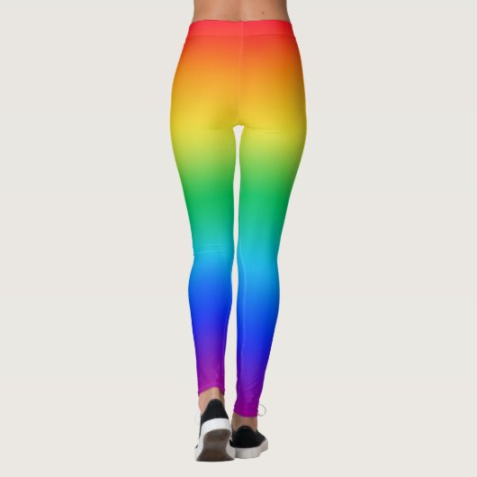 Leggings Dessus rouge arc-en-ciel, fond pourpre (Dos)