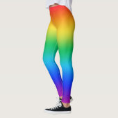 Leggings Dessus rouge arc-en-ciel, fond pourpre (Gauche)