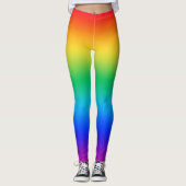 Leggings Dessus rouge arc-en-ciel, fond pourpre (Devant)