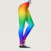 Leggings Dessus rouge arc-en-ciel, fond pourpre (Droite)