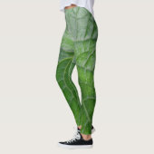 Leggings Détails de la feuille verte (Gauche)