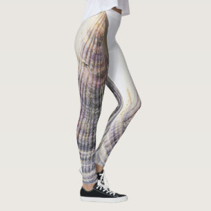 Leggings Détails de la structure de texture Sea Ocean Shell