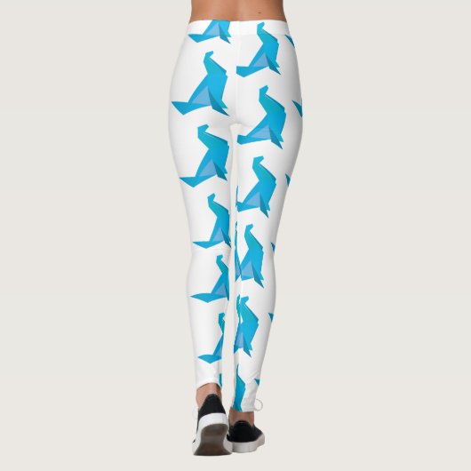 Leggings d'été du phoque Origami (Dos)