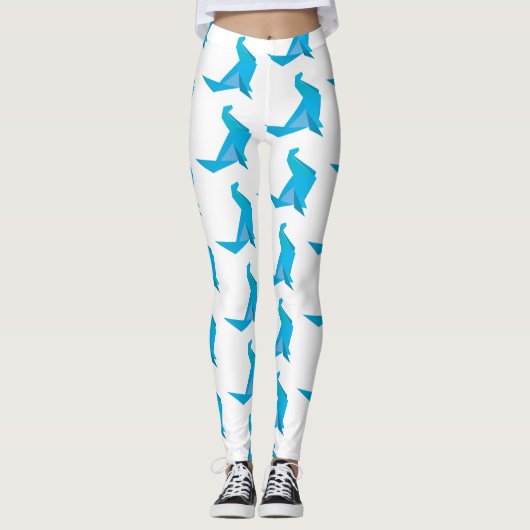 Leggings d'été du phoque Origami (Devant)
