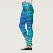 Leggings d'été Motif bleu En vichy (Gauche)