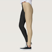 Leggings Deux couleurs tendance | Nom | Noir et Tan (Gauche)