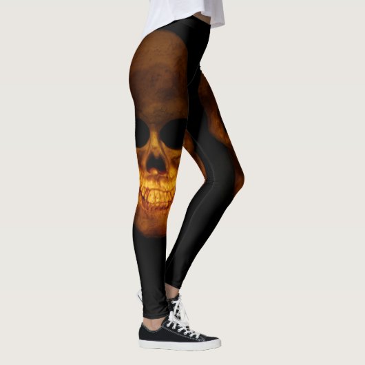 Leggings Deux crânes humains déplaisants (Droite)