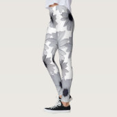 Leggings deux fleurs blanches (Gauche)