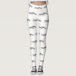 Leggings Deux légendes de l'art des chiens de course de Bo