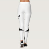 Leggings Deux pingouins Gentoo noirs et blancs (Dos)