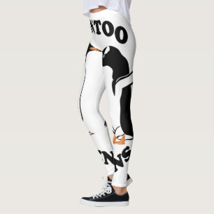 Leggings Deux pingouins Gentoo noirs et blancs