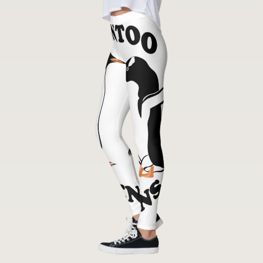 Leggings Deux pingouins Gentoo noirs et blancs (Gauche)