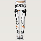 Leggings Deux pingouins Gentoo noirs et blancs (Devant)
