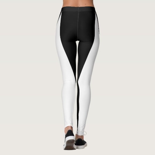 Leggings Deux Tons Forme & Courbes - Noir & Blanc (Dos)