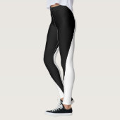 Leggings Deux Tons Forme & Courbes - Noir & Blanc (Gauche)