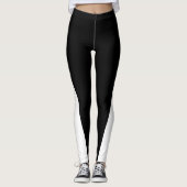 Leggings Deux Tons Forme & Courbes - Noir & Blanc (Devant)