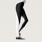 Leggings Deux Tons Forme & Courbes - Noir & Blanc (Droite)