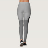 Leggings Deux tons gris avec des jambes de coeur (Dos)