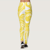 Leggings Déversement - Citron jaune et blanc (Dos)