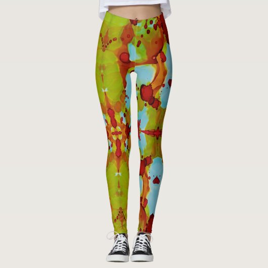 Leggings Déversement du coucher du soleil (Devant)