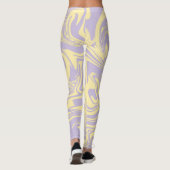 Leggings Déversement - Pastel Jaune et Violet (Dos)