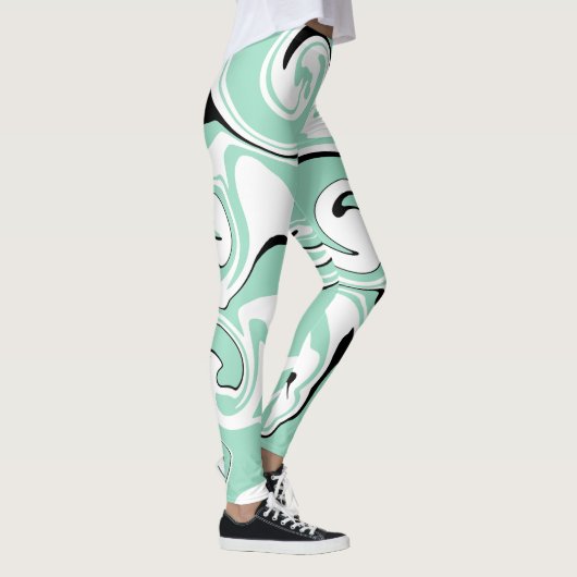 Leggings Déversement - Vert (Menthe) (Droite)