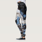 Leggings Devils Golf Course Abstrait, Nom personnalisé (Gauche)