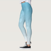 Leggings Dewdrop Elegance : Design de mode d'art blanc (Gauche)
