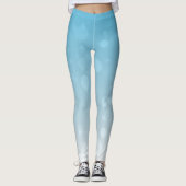 Leggings Dewdrop Elegance : Design de mode d'art blanc (Devant)