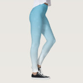 Leggings Dewdrop Elegance : Design de mode d'art blanc (Droite)