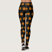 Leggings d'Halloween citrouille et noir (Dos)