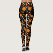 Leggings d'Halloween noir avec de mignons Citrouil (Dos)