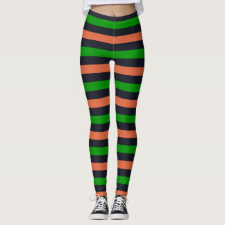 Leggings d'Halloween noirs verts