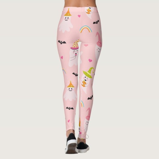 Leggings d'Halloween rose (Dos)