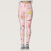 Leggings d'Halloween rose (Devant)