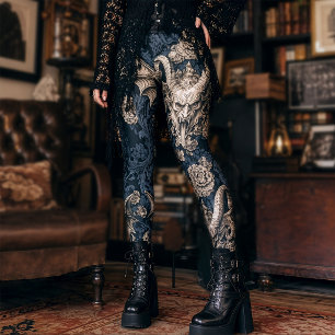 Leggings Diable baroque Gargouille gothique cornu Démon