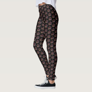 Leggings Diadème Couronne Coloré