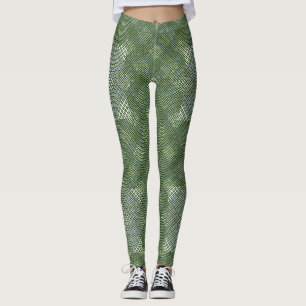 Leggings Diagonale 2tones du motif Checker.bx4x4 DGreen BG