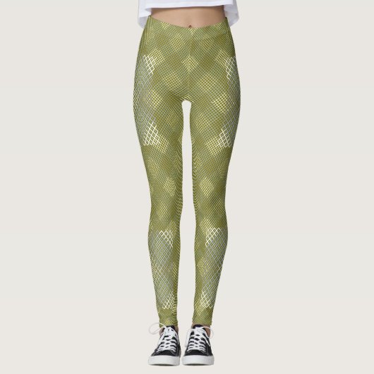 Leggings Diagonale 2tones du motif Checker.bx4x4 Dyelow BG (Devant)