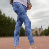 Leggings Diagonale bleue colorée