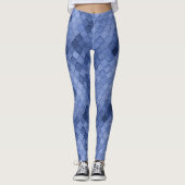 Leggings Diagonale bleue colorée (Devant)