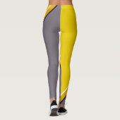 Leggings Diagonale jaune et gris (Dos)