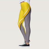 Leggings Diagonale jaune et gris (Gauche)