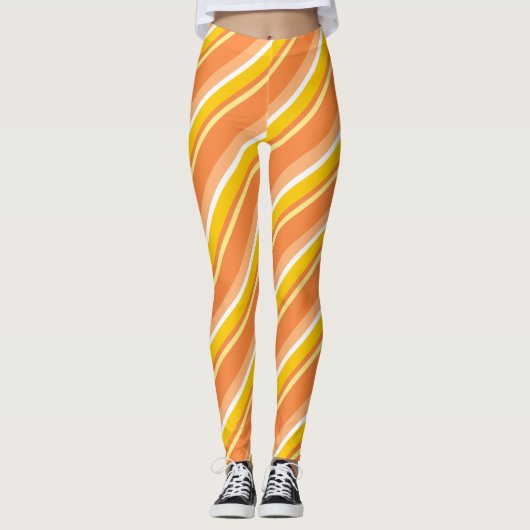 Leggings Diagonale Orange (Devant)